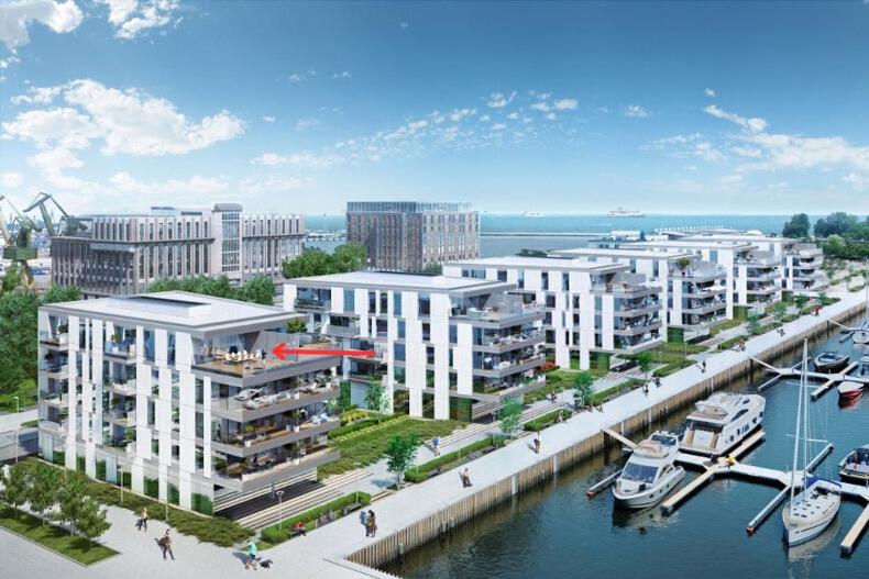 Apartament Faltom 26 Yacht Park Z Tarasem Гдиня Екстериор снимка